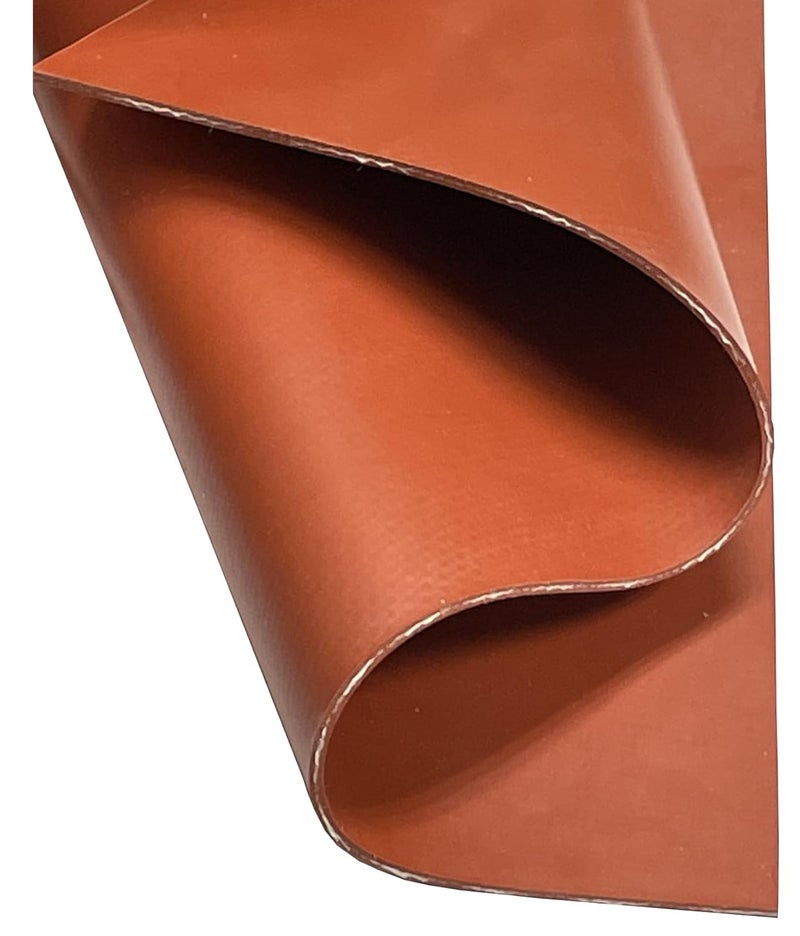 Exactly Rubber ورقة سيليكون مدعمة بالألياف، حمراء 1/32 × 18” × 18” 70A، مصنوعة في الولايات المتحدة الأمريكية، مادة حشية ثقيلة التحمل عالية الحرارة، وسادات ختم لحماية السطح مع تعزيز الألياف الزجاجية - Image 4